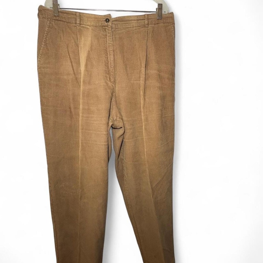 L.L.Bean Women's Tan Corduroy Pants Size 18
